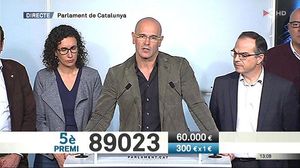 Romeva va comunicar el pacte i li van inserir el 5è premi de la loteria de Nadal.