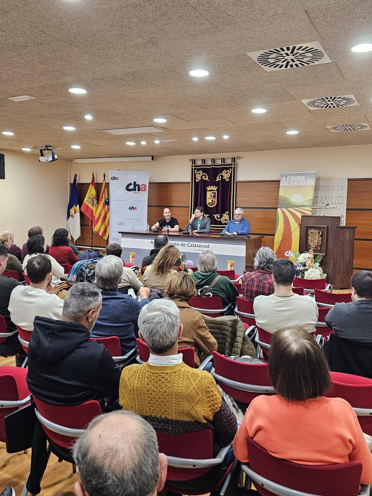 Mítin de Jorge Pueyo (CHA) en Calatayud.