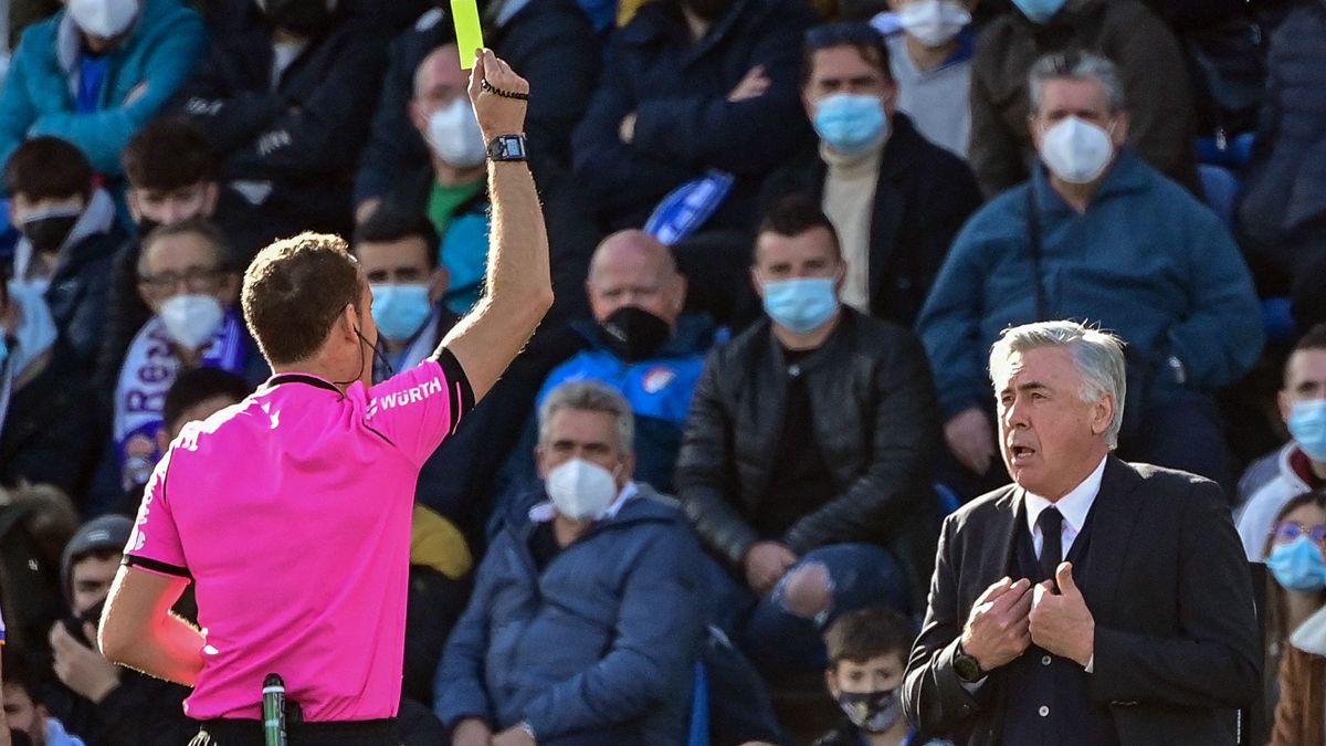 Melero mostró amarilla a Ancelotti ante el Getafe