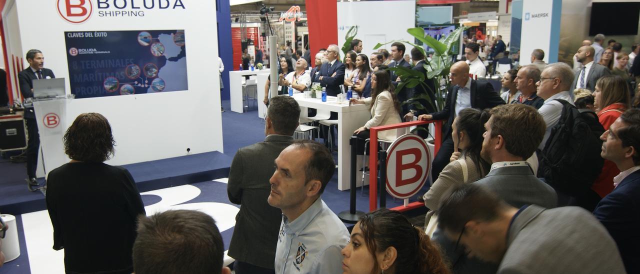 Imagen del stand de Boluda Shipping en la feria Fruit Attraction que se celebra en Madrid.