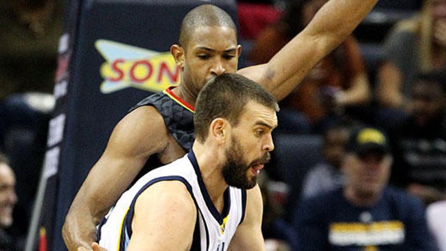 Marc Gasol no pudo sumar una nueva victoria contra los Hawks.