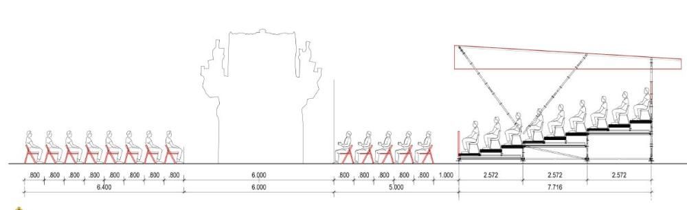 Tribunas de la plaza de la Marina.