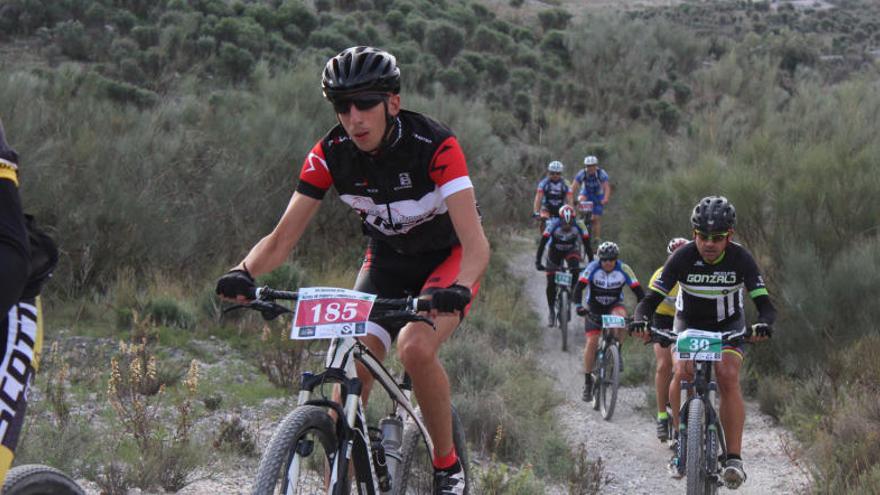 Varios ciclistas, durante un momento de la prueba.