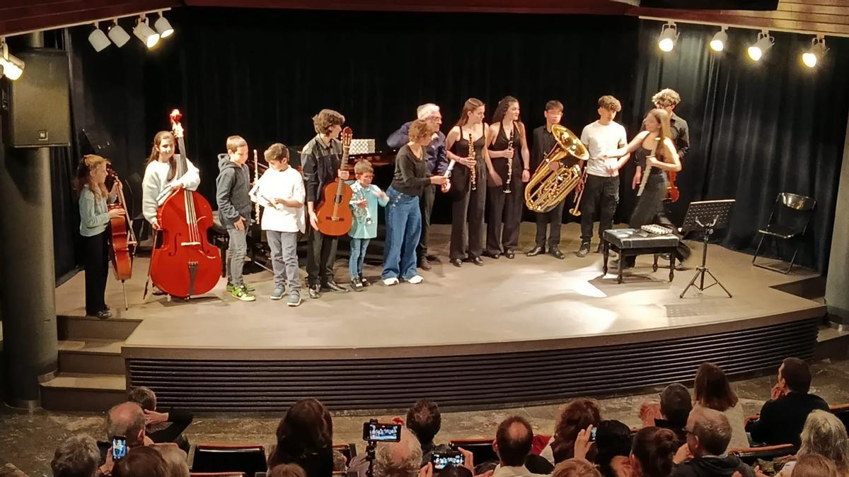 Participants en el concert de «Joves Talents del Conservatori», el 2025