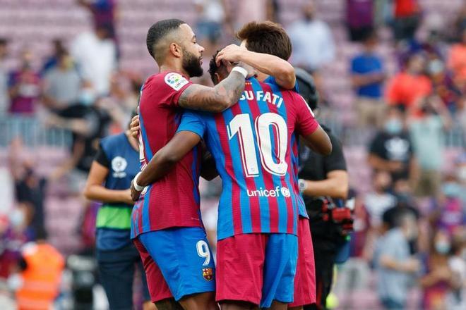 Las mejores imágenes del Barça - Levante: Ansu Fati, Depay, de Jong, Gavi, Nico...