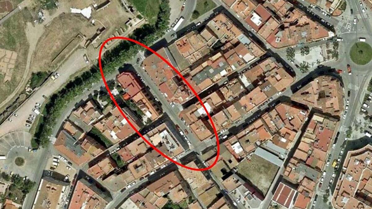 Àmbit del carrer Tarragona on es centra el projecte