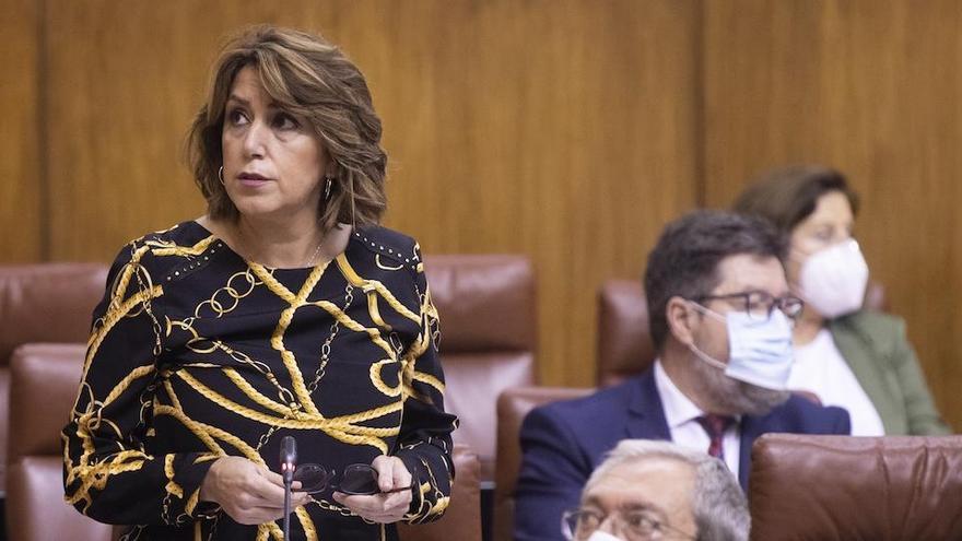 Susana Díaz, en el Parlamento andaluz.