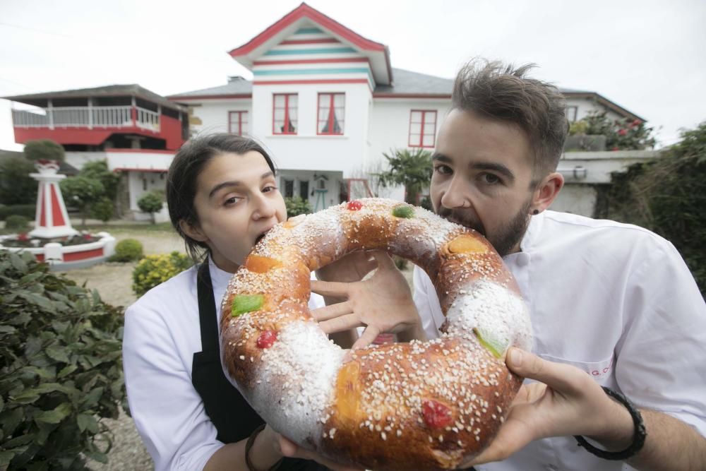 Así se elabora el roscón de Reyes en Busto