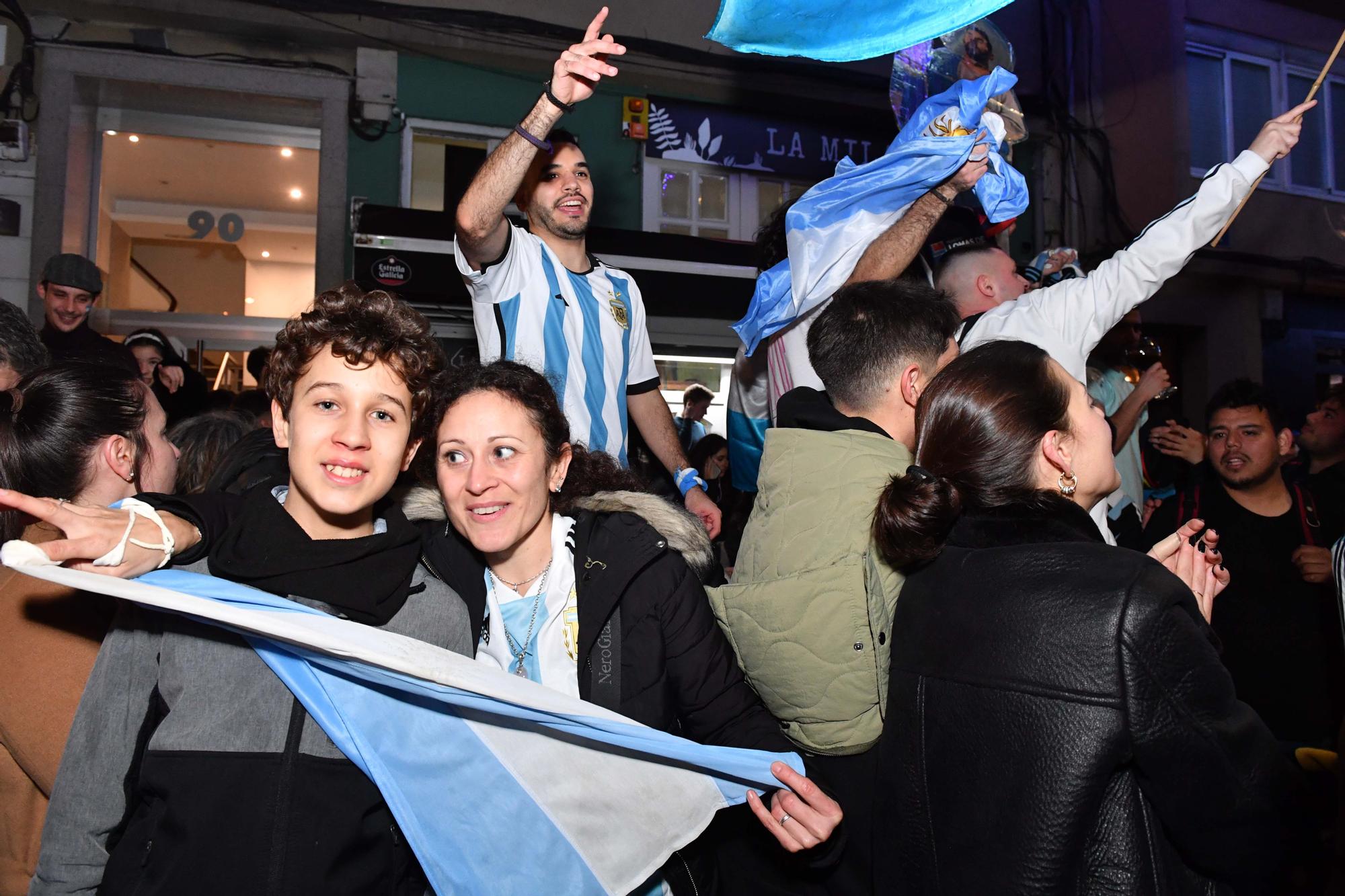 A Coruña celebra la victoria de Argentina en el Mundial