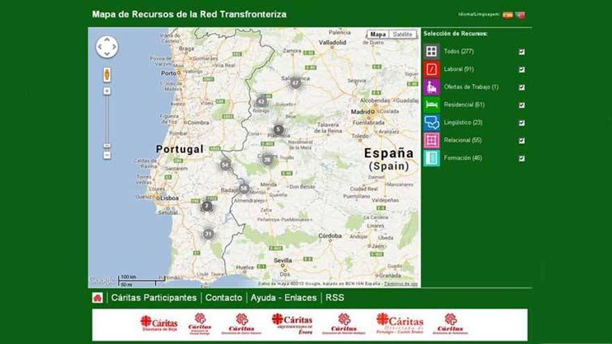 Cáritas diseña un mapa con todos los recursos para lograr empleo en la Raya