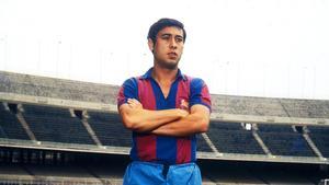 Juanito, en una imagen de la temporada 1968-69, en el Camp Nou