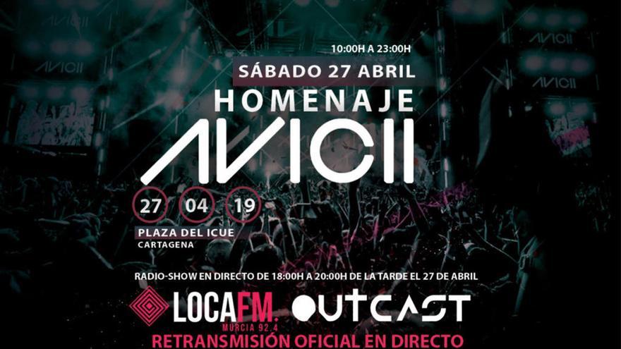 Homenaje a Avicii en la plaza Icue de Cartagena