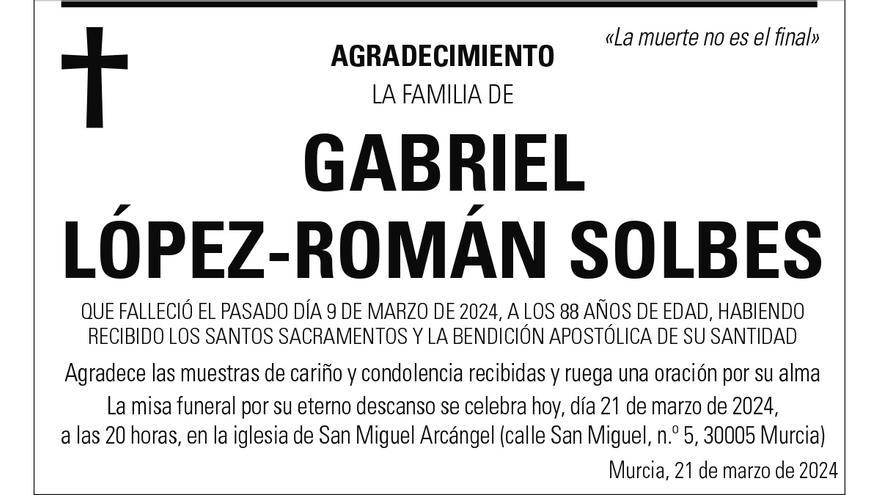 D. Gabriel López-Román Solbes