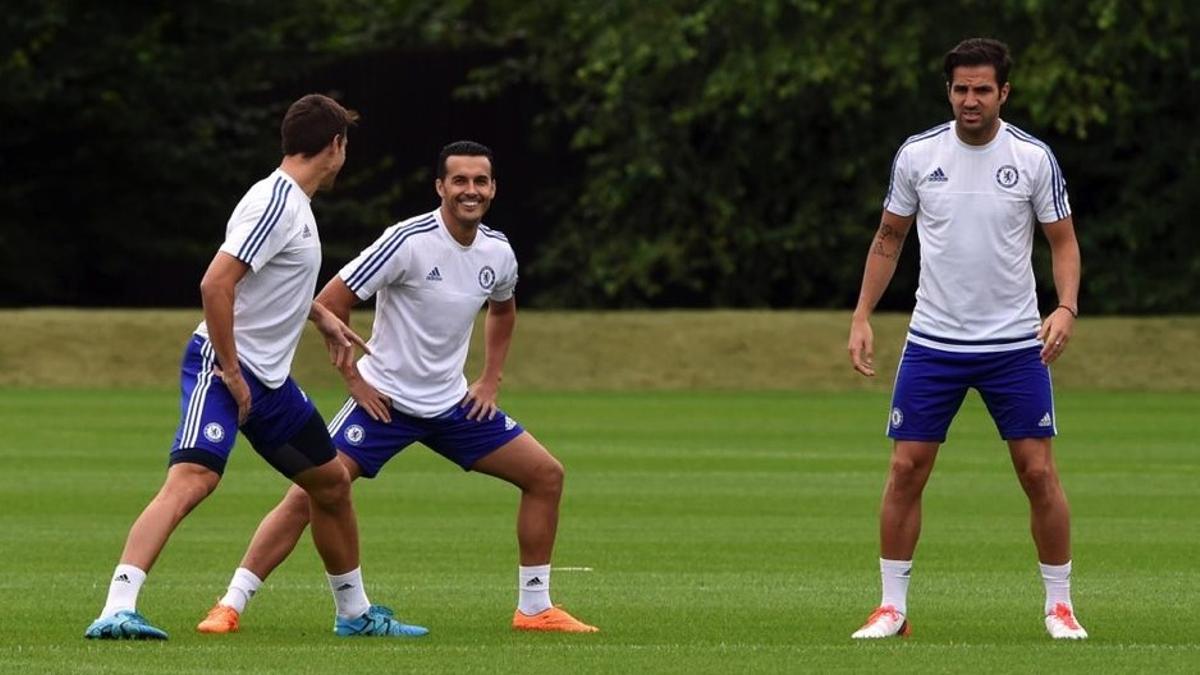 Pedro y Cesc también jugaron juntos en el Chelsea