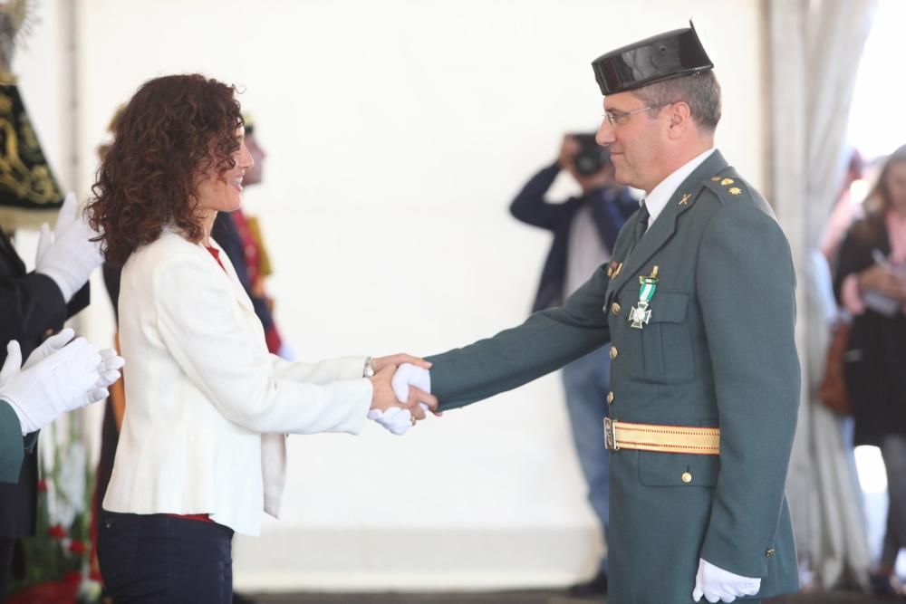 Actos del Día de la Hispanidad en la comandancia de la Guardia Civil de Gijón