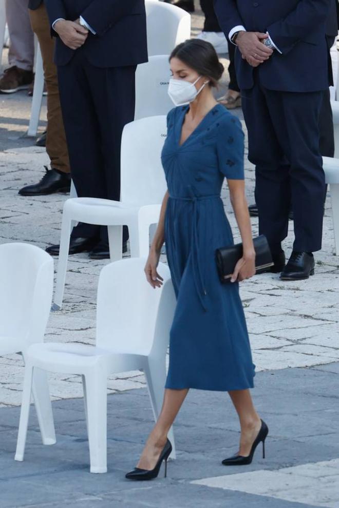 Doña Letizia en el acto de homenaje a las víctimas de Covid-19 y a los sanitarios españoles