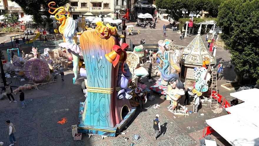 Las fallas de Alzira aceleran para llegar a la Plantà