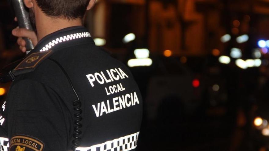 Agentes de la Policía Local de València.