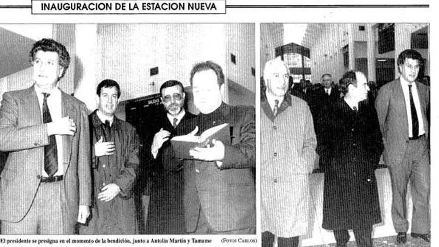 Inauguración de la estación en 1990.
