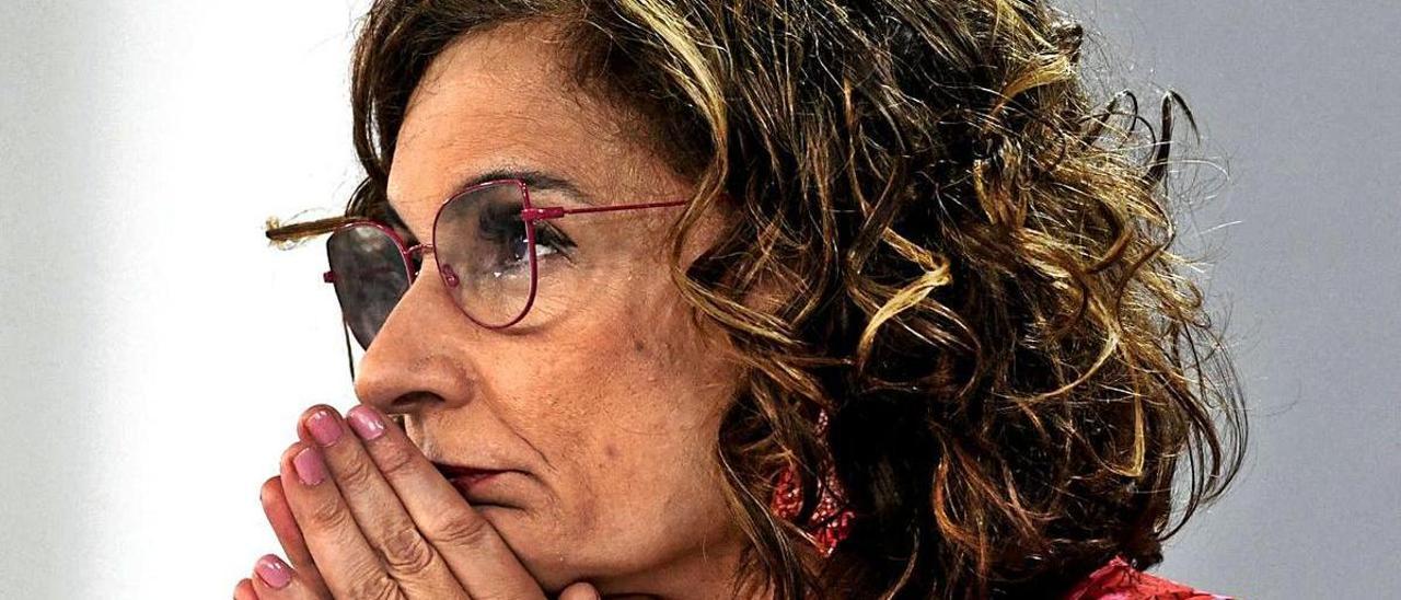 María Jesús Montero, en una rueda de prensa posterior al Consejo de Ministros. | | EFE