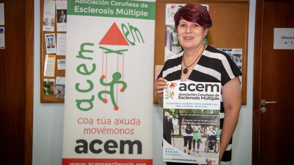 Sonia García, presidenta de la Asociación Coruñesa de Esclerosis Múltiple.
