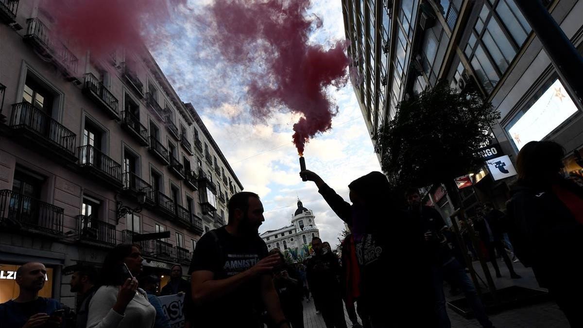 Cargas en Madrid tras un protesta por la &quot;amnistía de todos los presos políticos&quot;