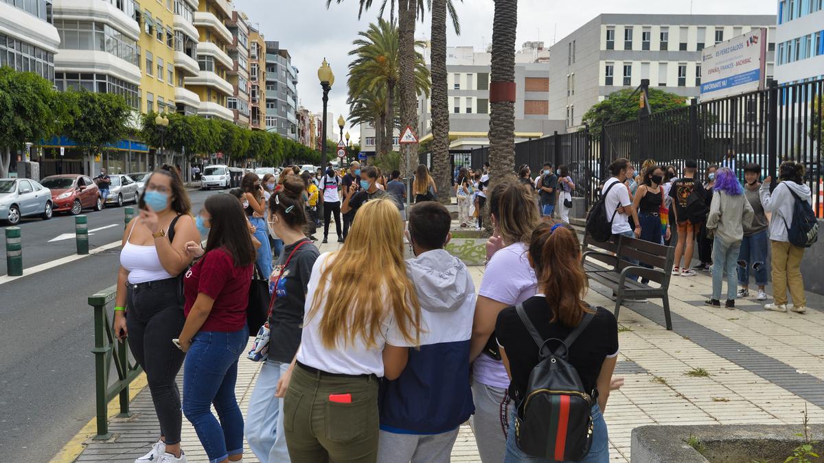 Imagen de archivo del comienzo del curso de Bachillerato en la capital grancanaria.