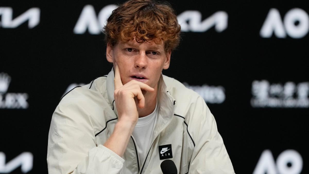 Jannik Sinner, durante un rueda de prensa en el Open de Australia