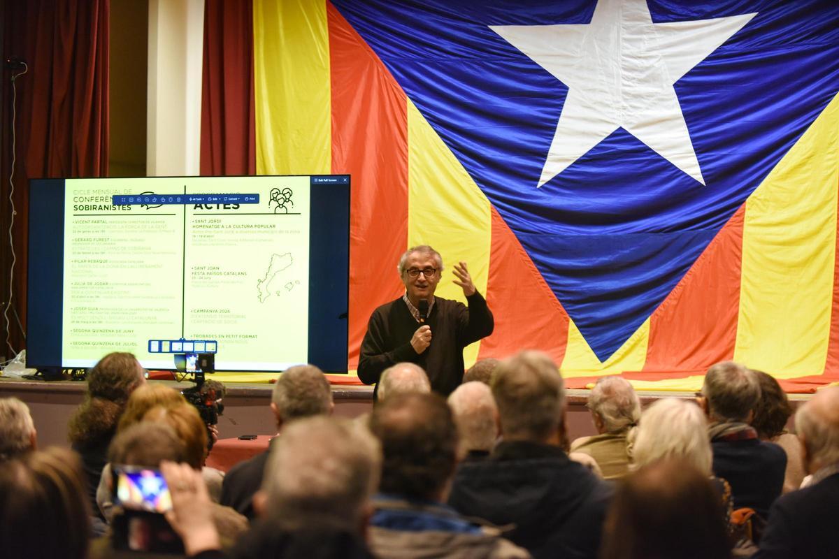 Vicent Partal, en un acte a Capmany aquest gener.