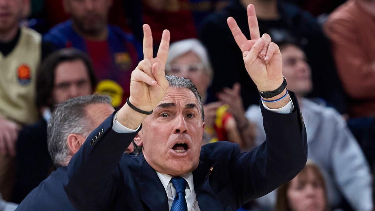 Sergio Scariolo, en el último Clásico de Liga Endesa ante el Barça