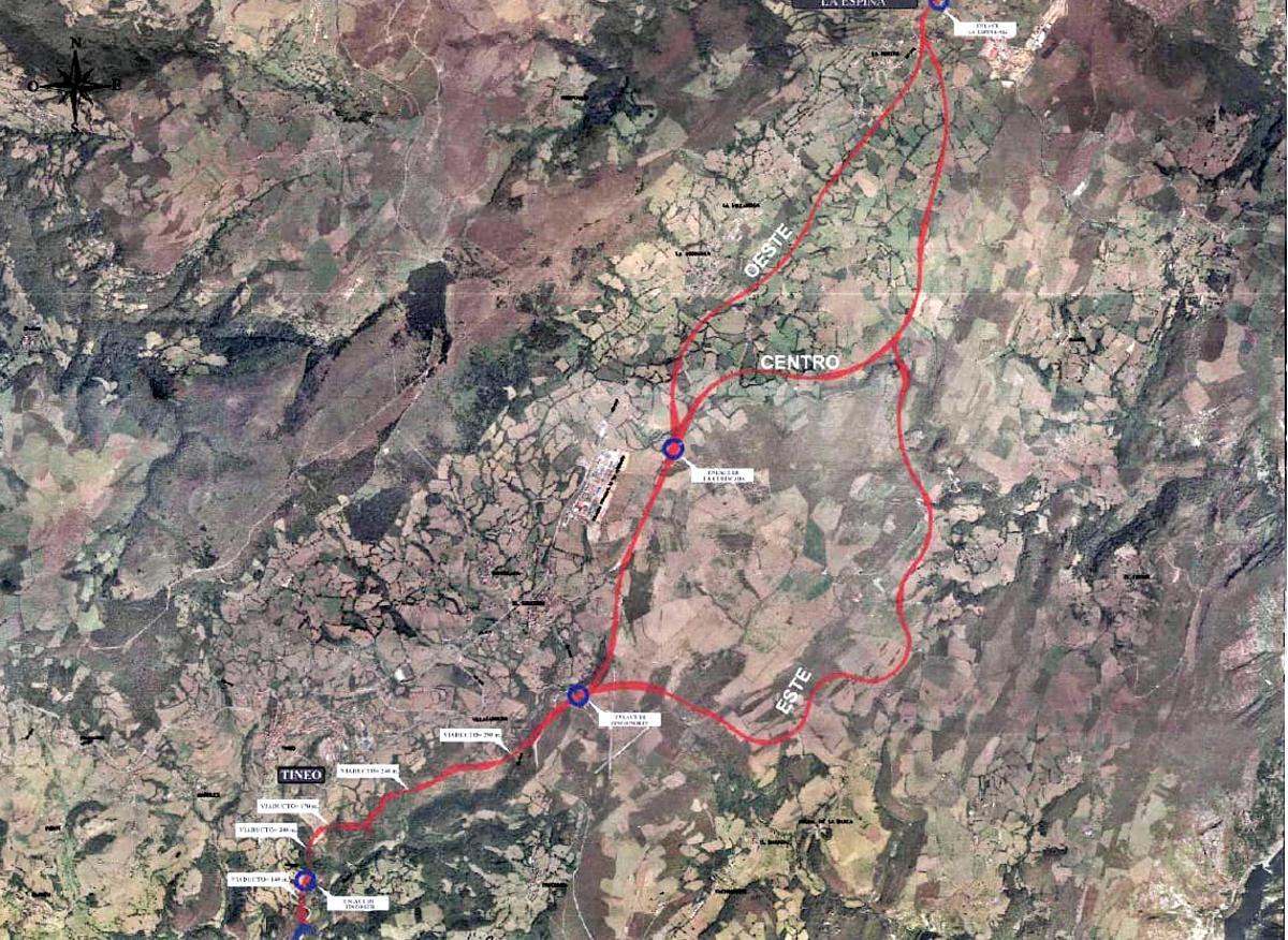 Alternativas para el desarrollo de la autovía desde La Espina a Tineo.