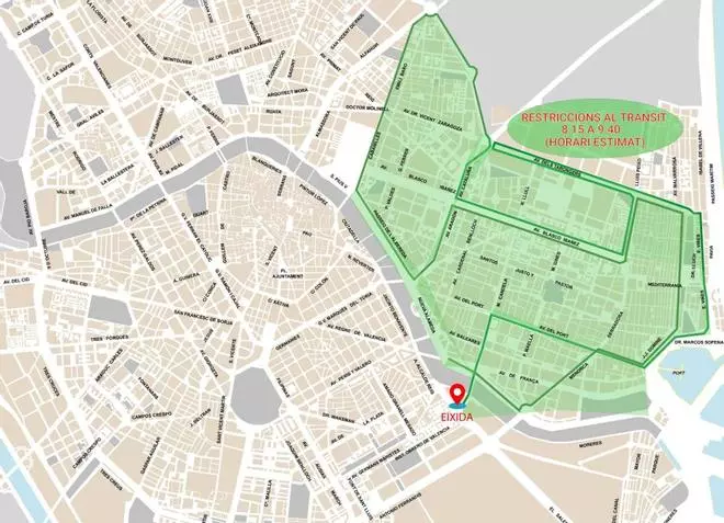 Así son los cortes de tráfico del Maratón Valencia Trinidad Alfonso