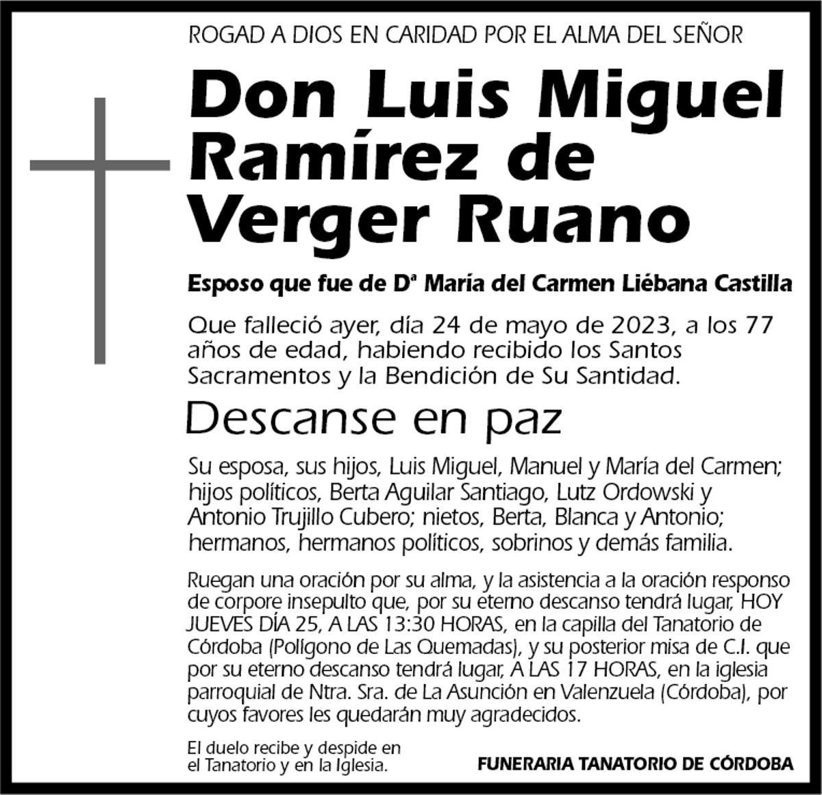 LUIS MIGUEL RAMÍREZ DE VERGER RUANO