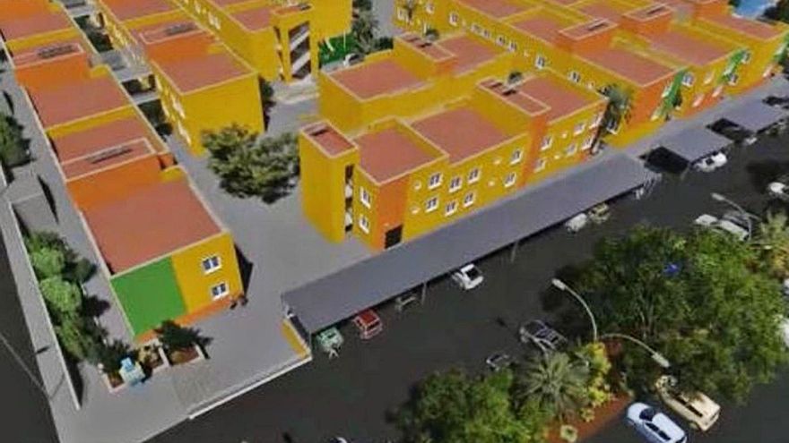 The works to rehabilitate social housing begin in Guargacho