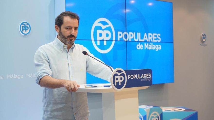 José Ramón Carmona en la sede del PP de Málaga