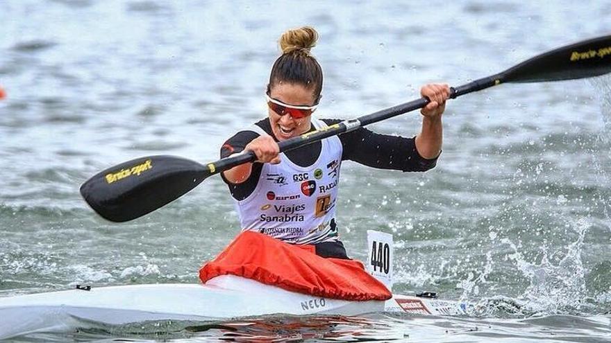 Eva Barrios durante una competición