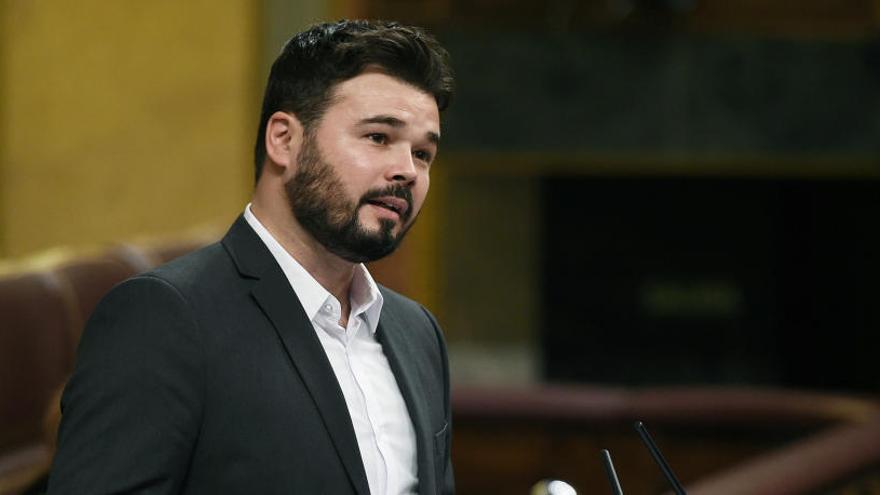 Gabriel Rufián, de ERC, interviene en el Congreso.