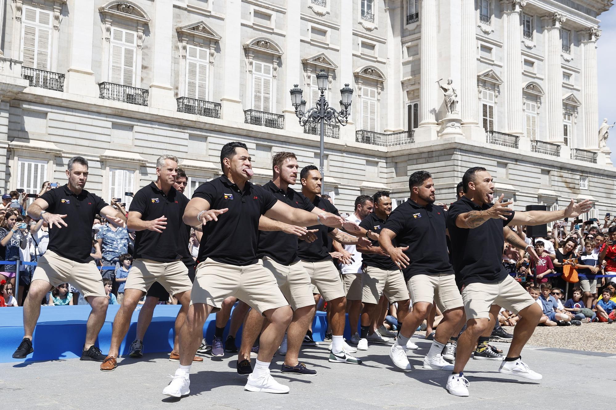 Los All Blacks bailan su 'Haka' en Madrid