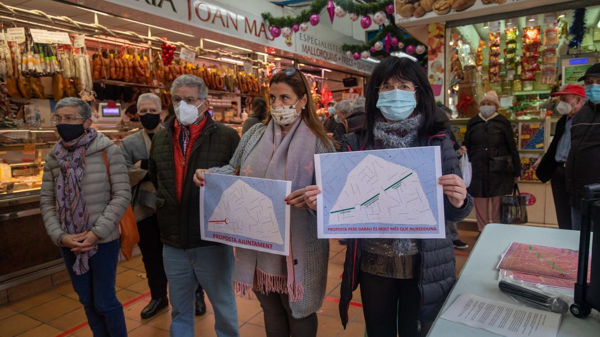 Una de las acciones de la plataforma contra el proyecto de Cort.