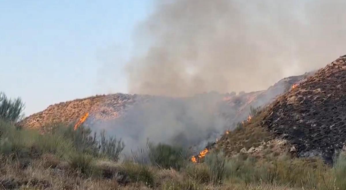 La Comunidad de Madrid envía tres helicópteros al incendio forestal de Aranjuez, cuya evolución es favorable.