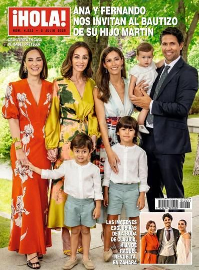 Portada revista ¡HOLA! bautizo hijo de Ana Boyer