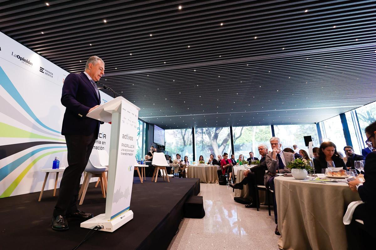 José Luis Sanz Ruiz, alcalde de Sevilla, durante la inaguración de la segunda edición de ‘Andalucía, una economía en transformación’