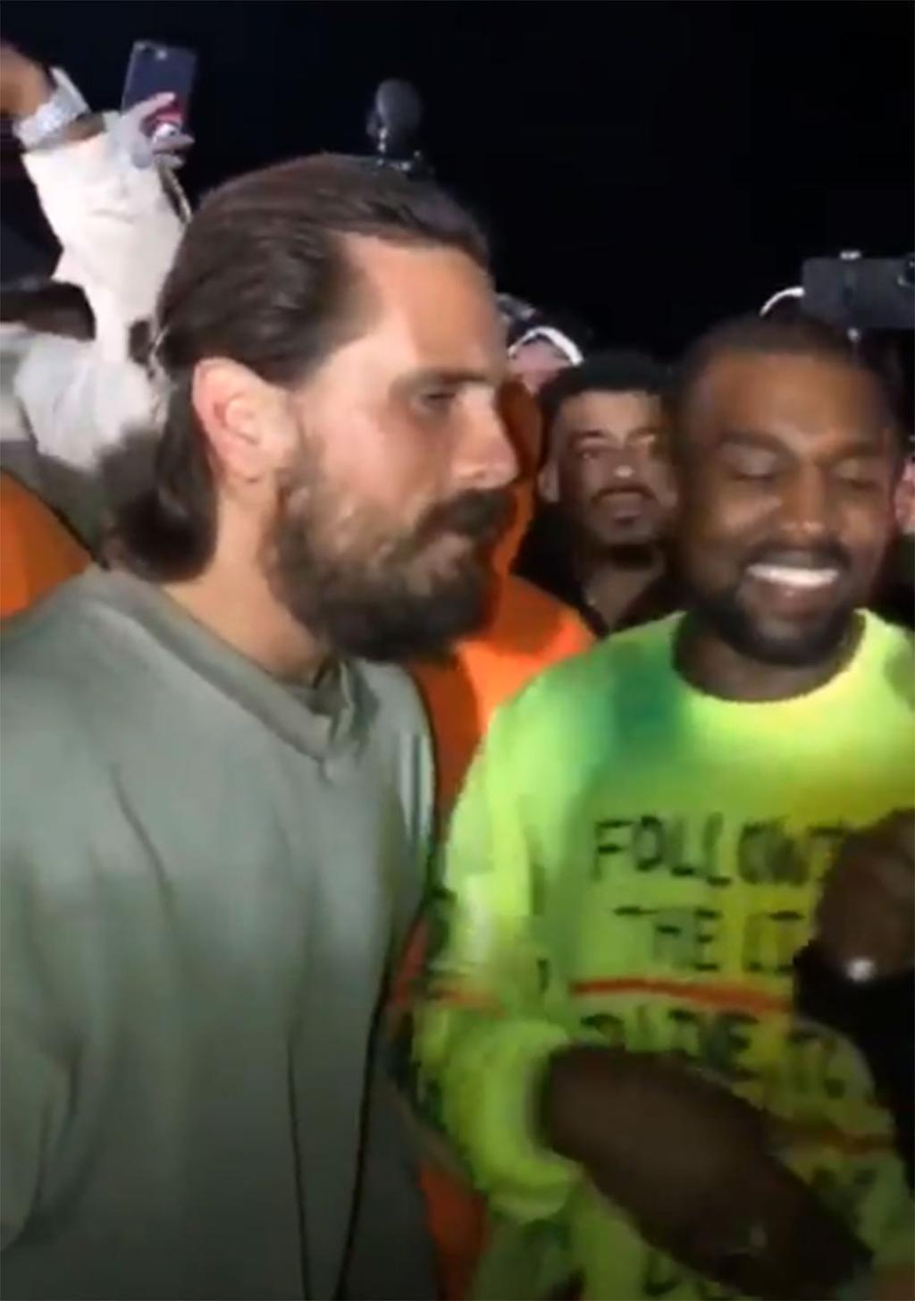 Scott Disick en Wyoming junto a Kanye West.