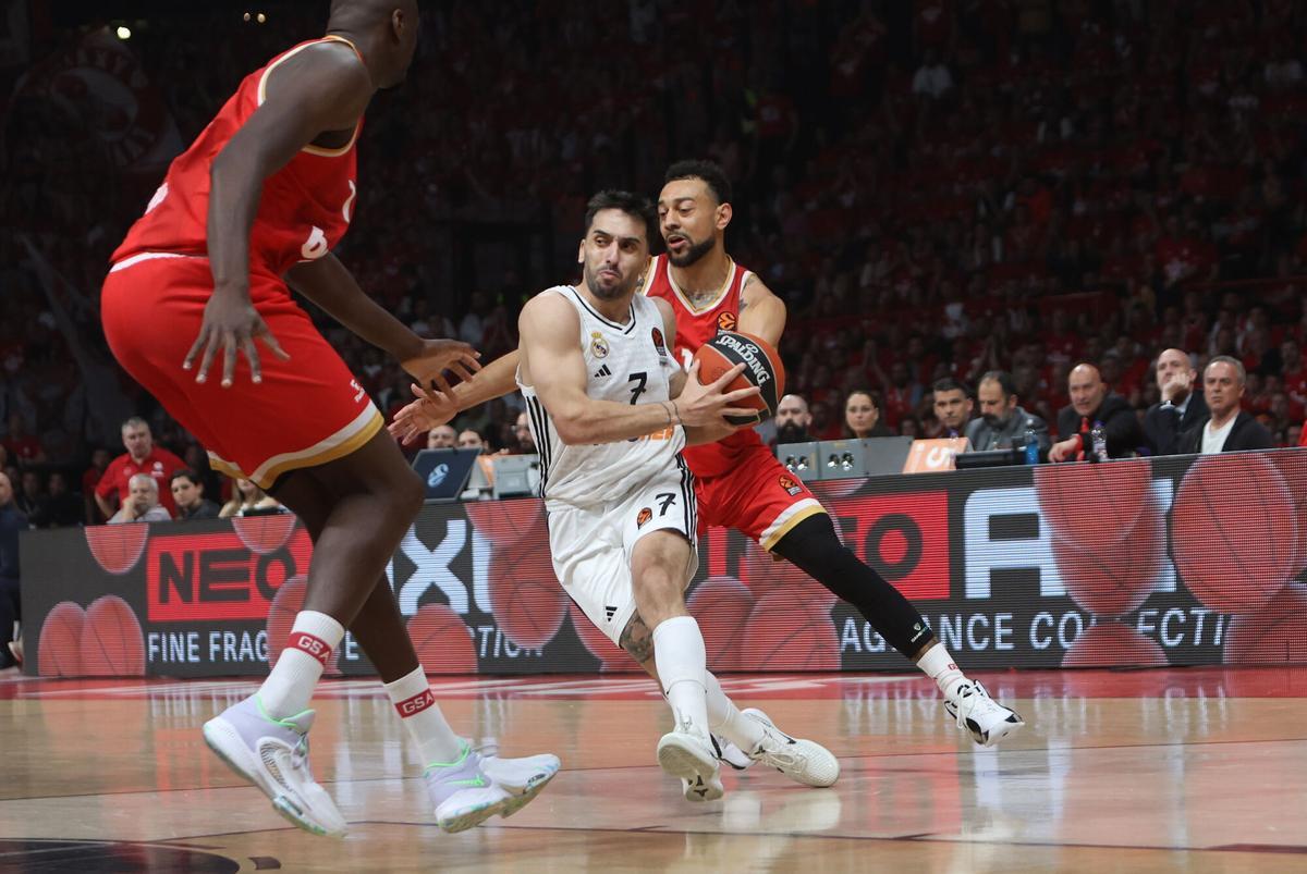 Campazzo, durante el Olympiacos-Real Madrid.