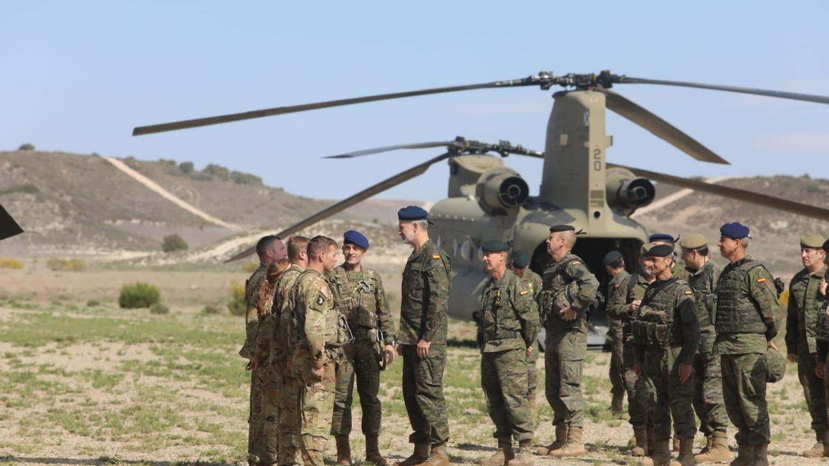 FOTOGALERÍA | Visita de Felipe VI a las maniobras militares de la OTAN en San Gregorio