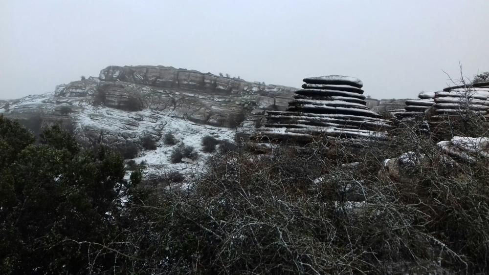 Nieve en El Torcal, de Antequera.