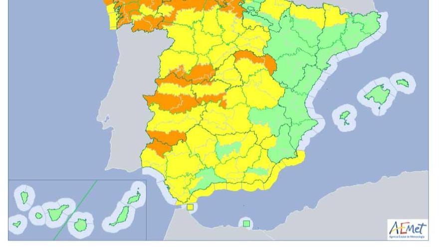 La borrasca Gisele pone de nuevo en alerta a Extremadura
