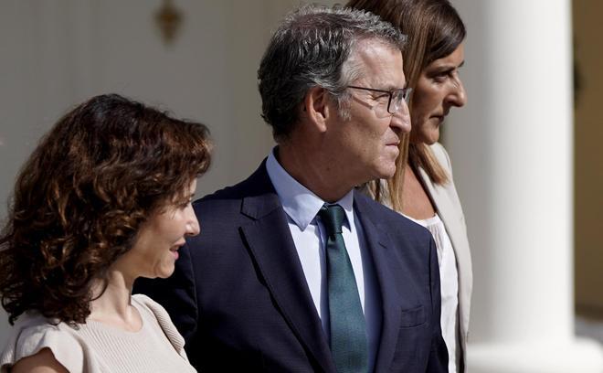 Alberto Núñez Feijóo durante la Cumbre de Presidentes del Partido Popular.