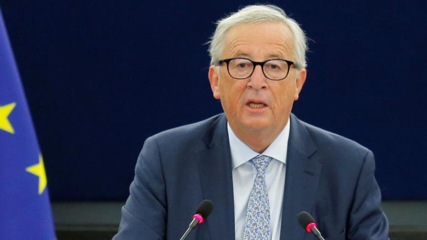 Jean-Claude Juncker, durant el seu discurs.