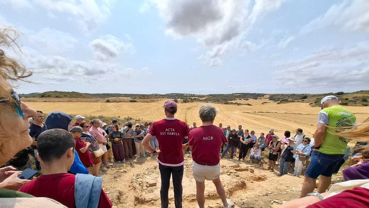 El yacimiento de Los Bañales es uno de los más visitados de Aragón.